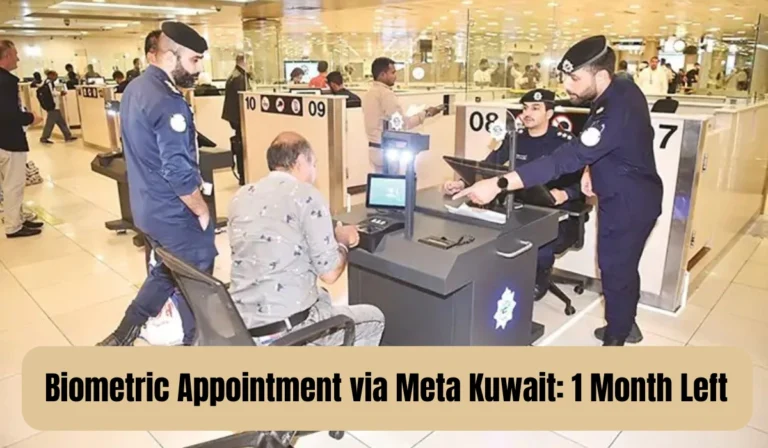 Biometric Appointment via Meta Kuwait